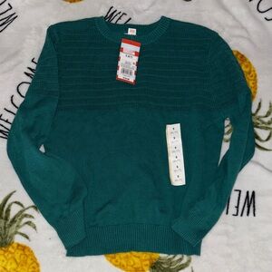 Teal Crewneck Sweater cat and jack small